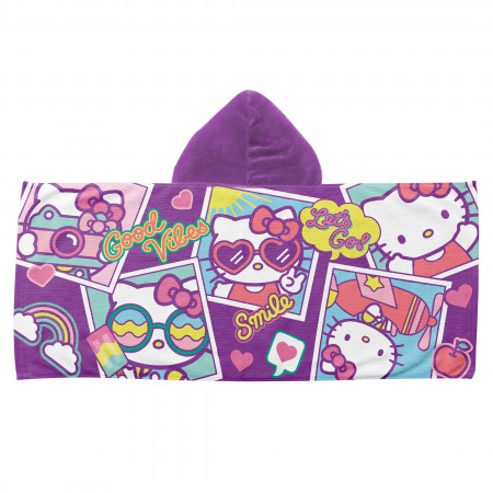 Hello Kitty Let's Go Hooded Youth Beach Towel